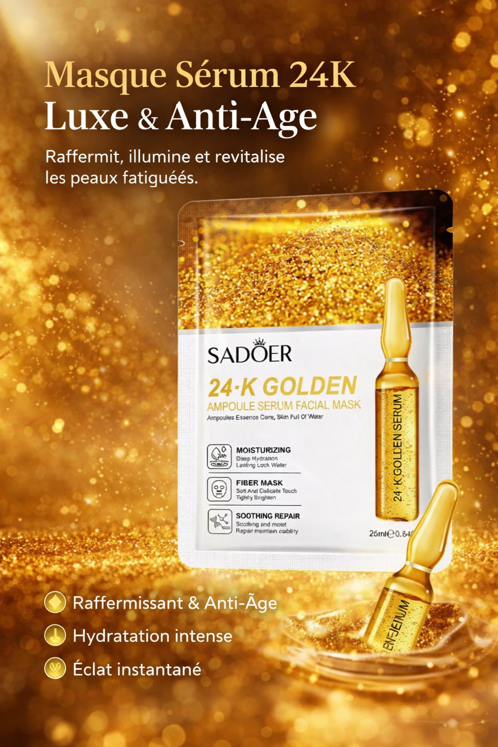 Masque ampoule Golden 24K